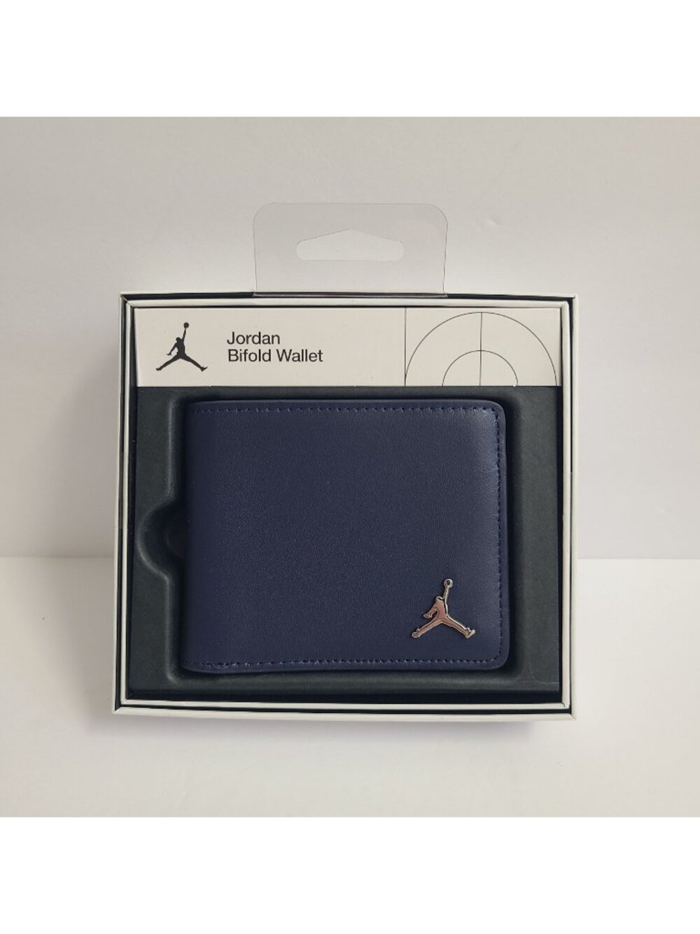 Nike Air Jordan Jumpman Bifold Leather Wallet MA0819-U90 Size One Size Navy Blue